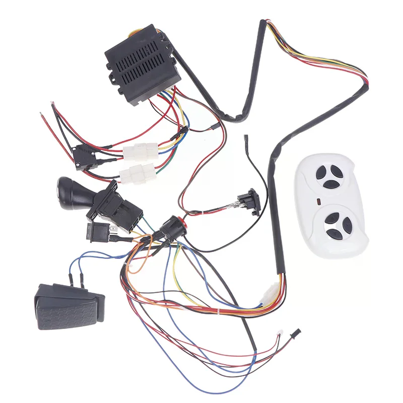 Children Electric Car DIY Modified Wires Switch Kit With 2.4G Bluetooth RC Controller Self-made