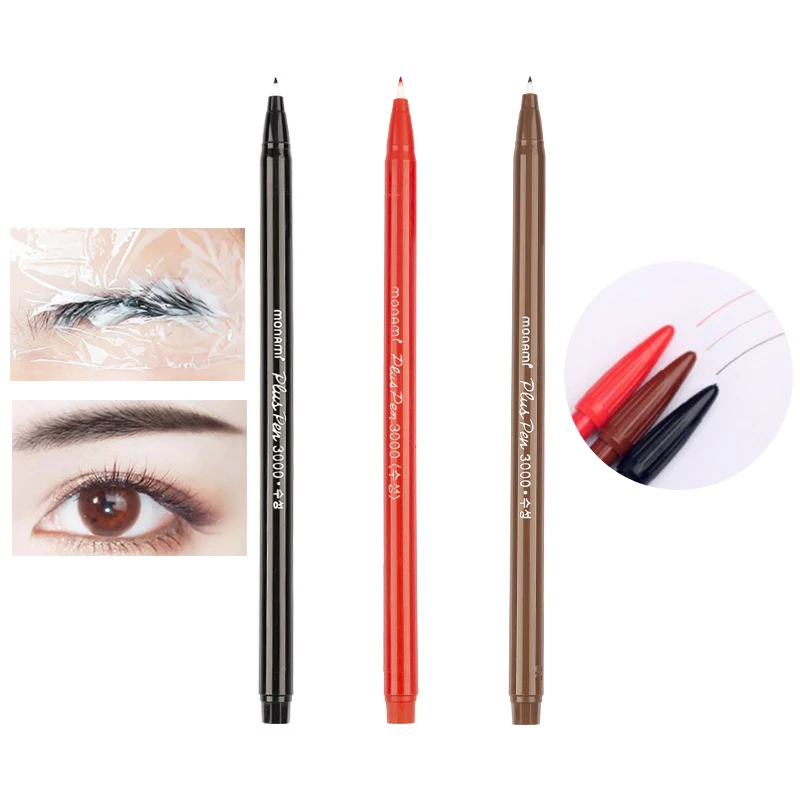 Waterproof Tattoo Marker Pencil Eyebrow Lip Liner Black Brown Red Microblading Surgical Skin Marker Pen Tattoo Supplies