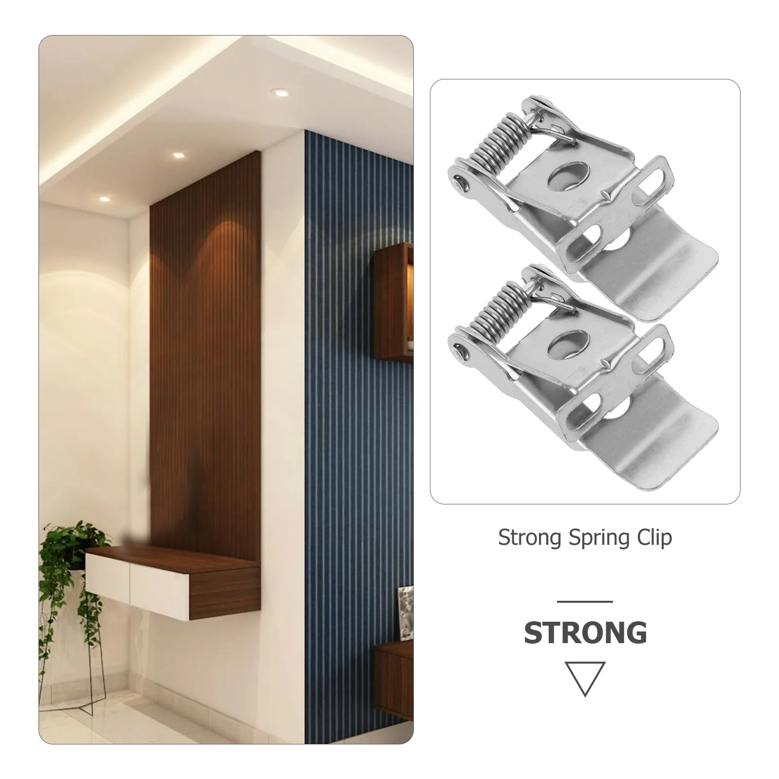 

10pcs Spotlight Spring Clips Recessed Lighting Metal Fixing Clamps Durable Lamp Panel Retaining Clip Spring Buckle for Office