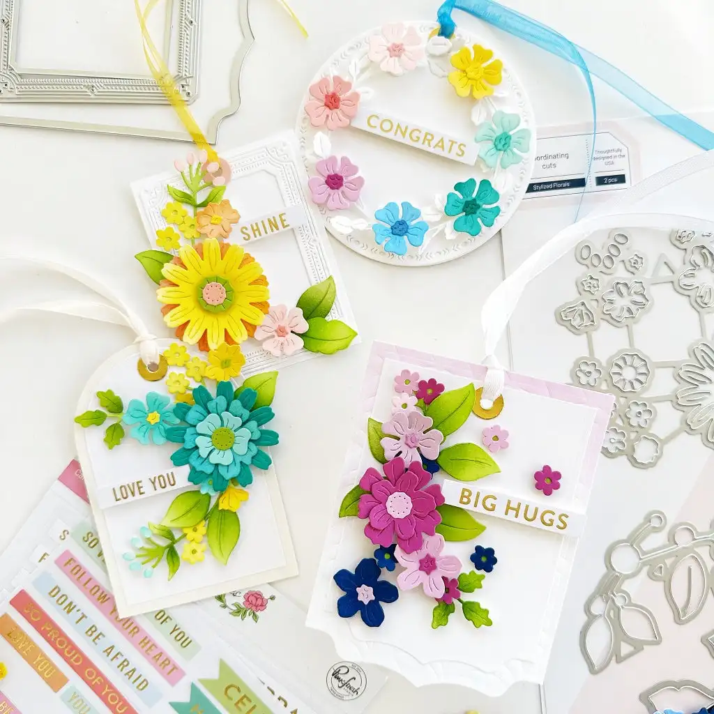 Julieta Alpha Die Sweet Blossoms Stamps Metal Cutting Dies Hot Foil Scrapbook Paper Card Album DIY Craft Decoration Wishes Die