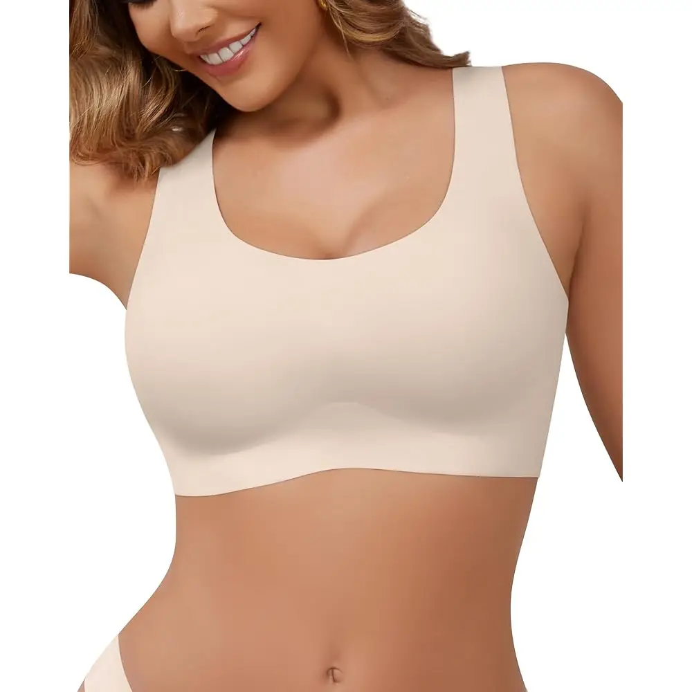 

Бесшовные беспроводные бюстгальтеры для женщин без косточек, с полным покрытием, для сна и отдыха, комфортные топы-бра