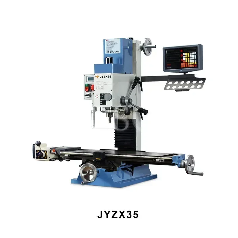 Jyx35/máquina de perfuração e fresagem silenciosa, fresadora sem escova, display digital de três eixos, prensa de broca, adiciona faca automática
