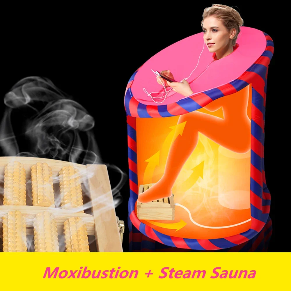 Inflatable Sauna SPA Moxibustion Multifunctional Foot Sauna Box STEAM BATH Lose Weight Detox Therapy Steam Shower Room Wet Sauna