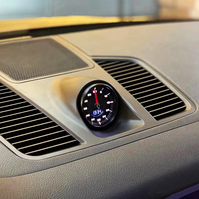 Untuk Porsche Cayenne 2018-2023 Speedometer Jam Stopwatch Modifikasi Interior Kompas Modifikasi Konsol Tengah