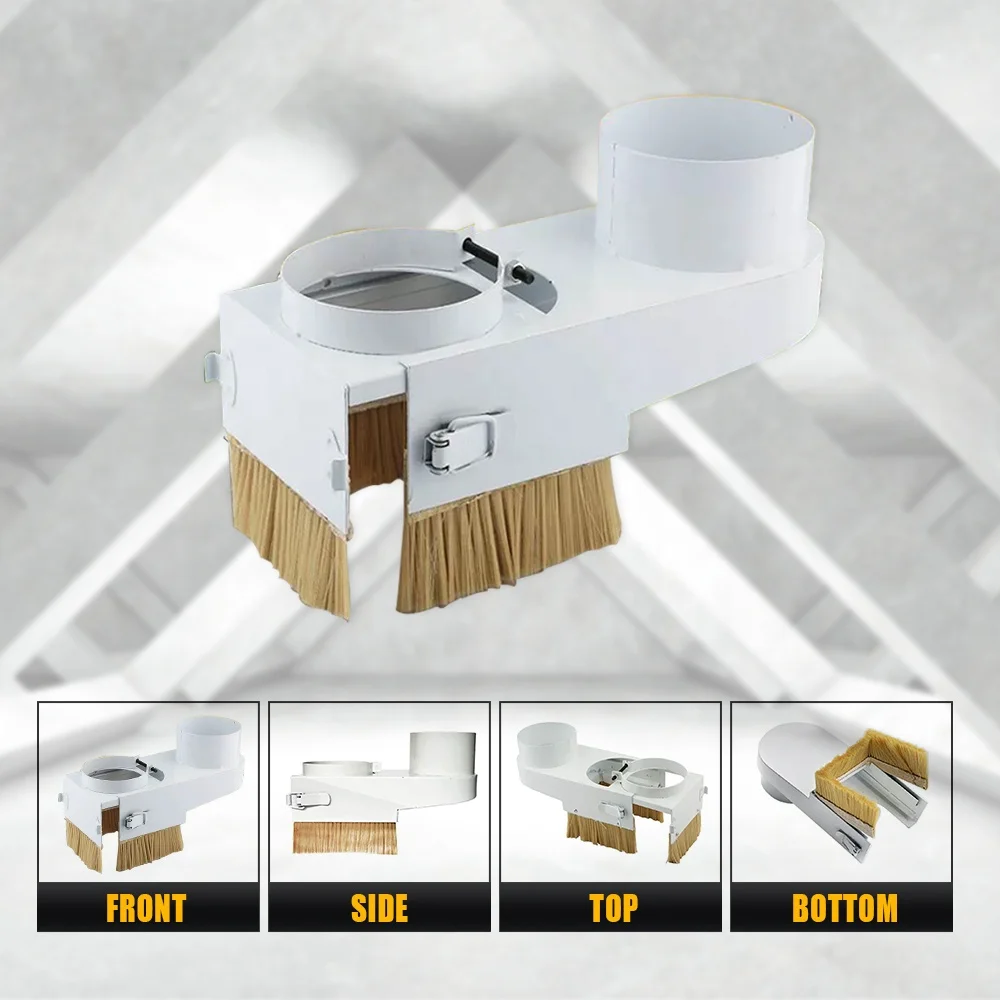 HLTNC Push-pull Vacuum Cover65/70/75/80/85/90/100mm CNC Spazzola per polvere Mandrino Incisione Fresatrice Pulitore Lavorazione del legno per CNC