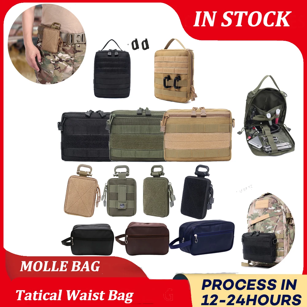 Tactical Molle Pouch Outdoor Mobile Phone Waist Bag EDC Tool Package Hunting Accessories Vest Pack Phone Working Tools Holder