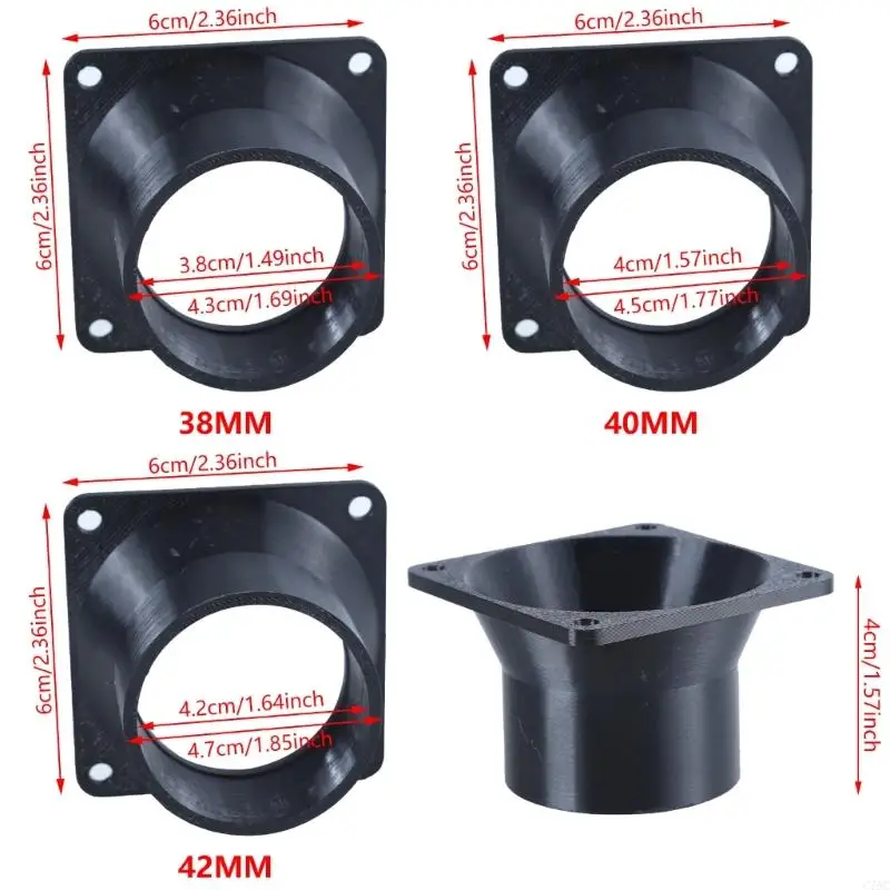 38/40/42mm Duct Connector Plastic Straight Pipe Flanges Ventilation Ducting Connector for Heating Cooling Ventilation