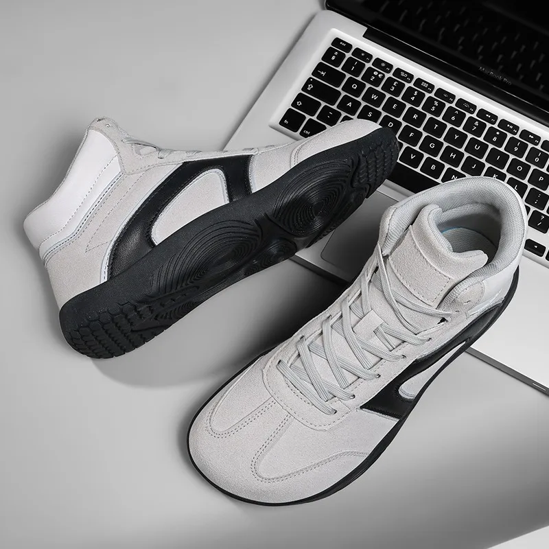 

Unisex Barefoot Sneakers Men Wide Toe Minimalist Zero Drop Shoes Non Slip Lace Up Casual Sneaker High Top Outdoor Hiking Shoes