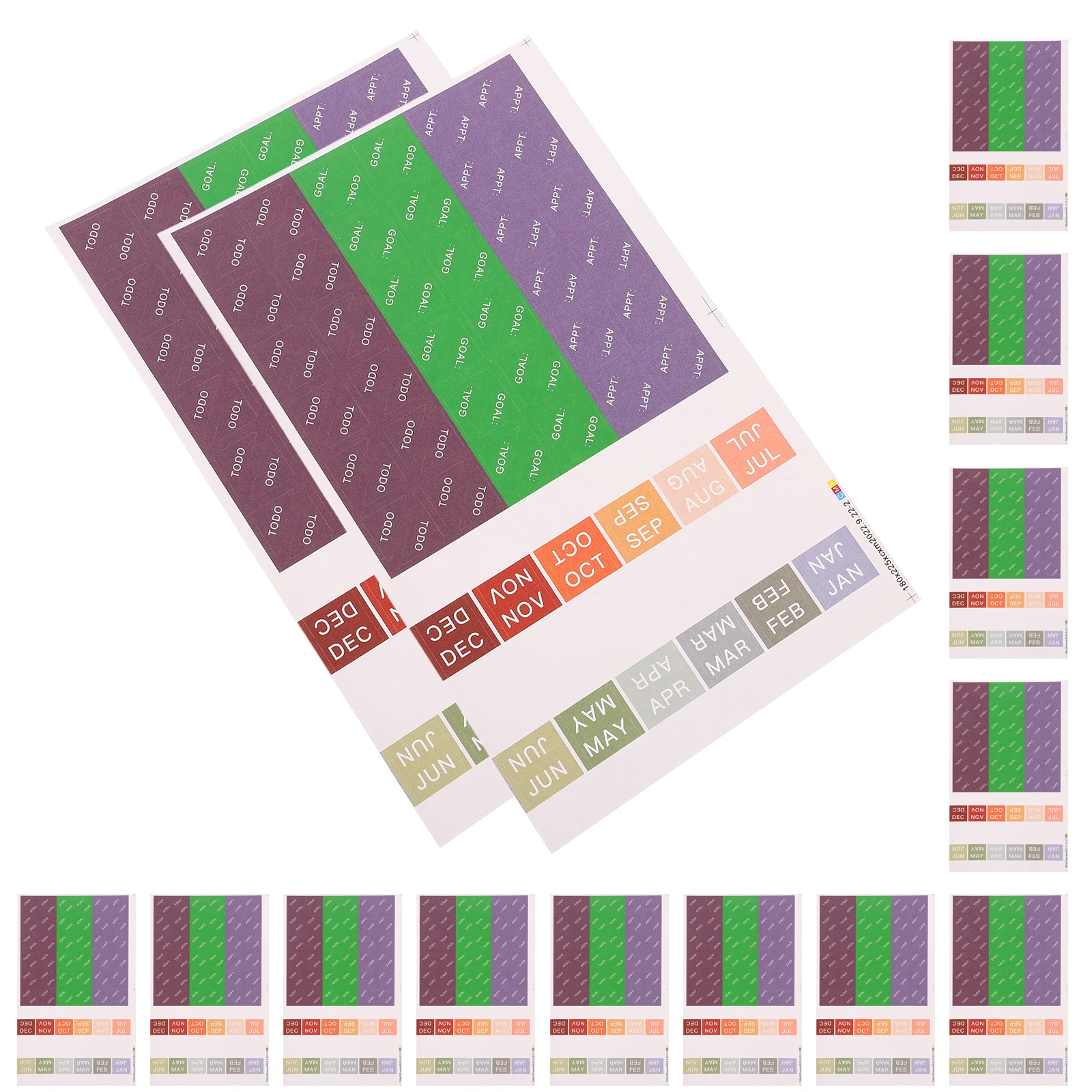 

30 Sheets Triangle Scrapbooking Stickers Colorful Dots Adhesive Classification Labels Journal Planner Tags Notebooks