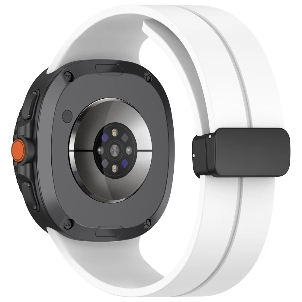 حزام عصري لساعة سامسونج 8 كلاسيكي من السيليكون بإبزيم مغناطيسي لملحقات جالاكسي Watch8 44 مم 40 مم