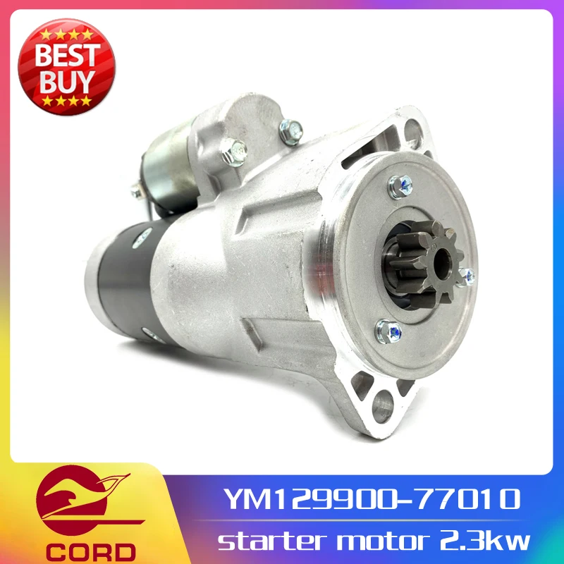 Linde forklift part 129900-77010 or YM129900-77010 motor Yanmar engine starter 351 diesel trucks H25 H30 new service spare parts