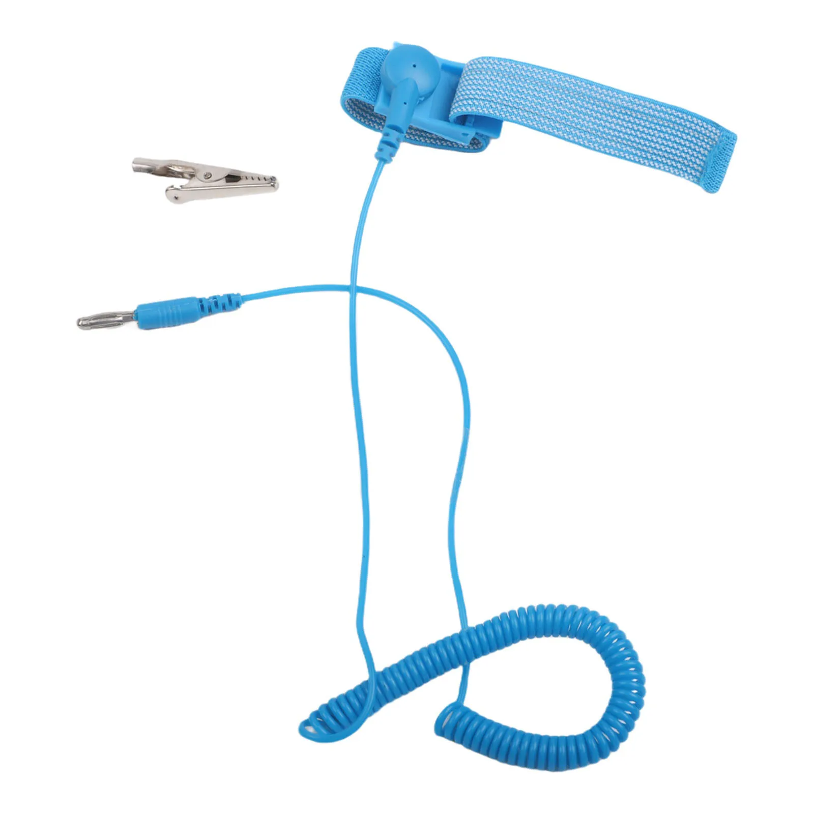 Conductive Wristband for ESD Mitigation Featuring 1mm Conductive Fiber Spacing and 0.1 Second Static Neutralization Capability