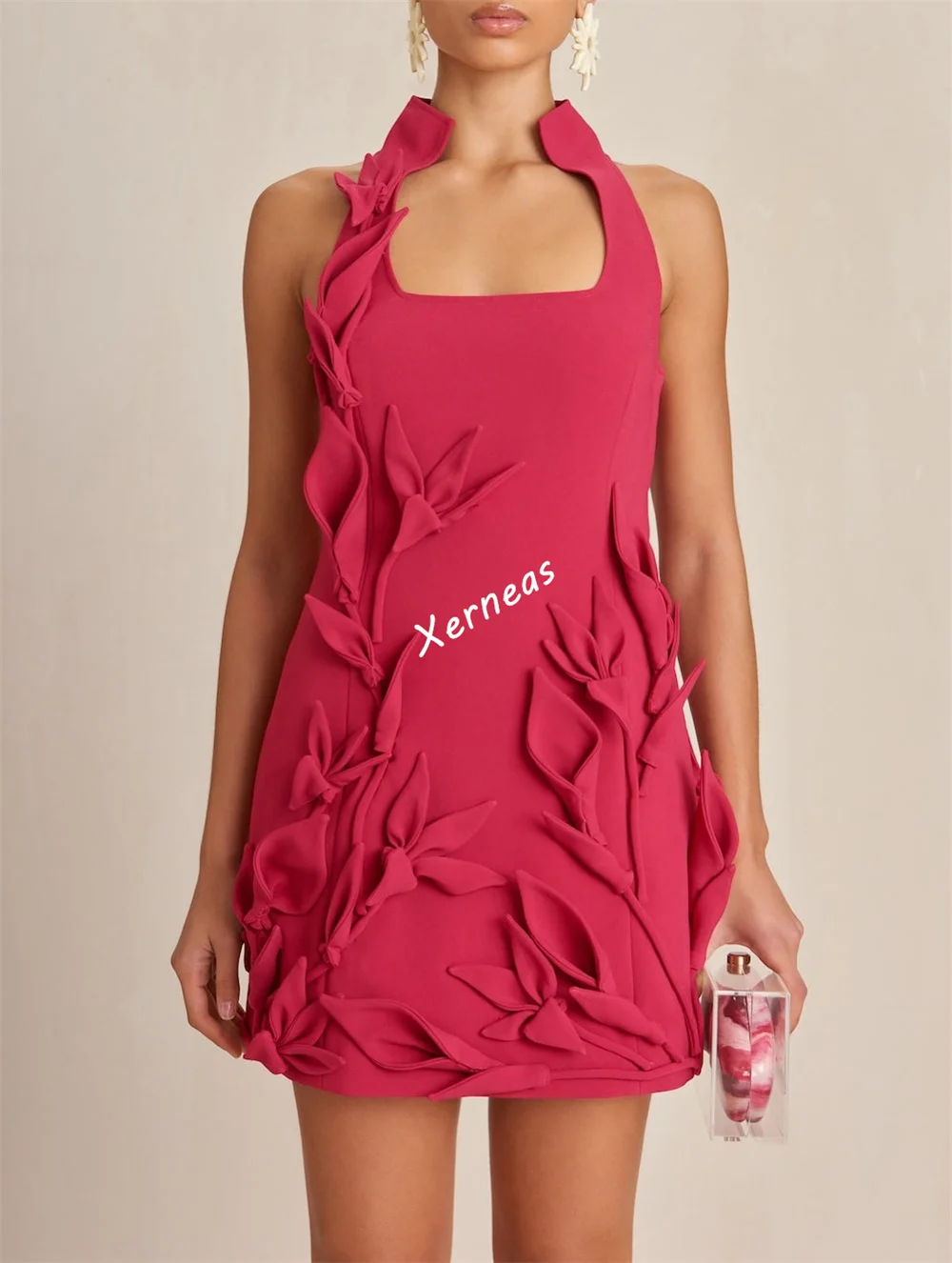 تخصيص جيرسي اليدوية زهرة مستقيم فساتين قصيرة مخصصة مناسبة حفلة العودة للوطن ثوب مزاجه عالية الجودة #4