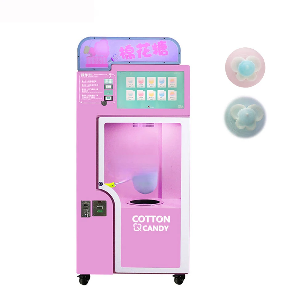 Electric Flower Cotton Candy Floss Machine Sticks Mini Automatic Vending Machine For Cotton Candy With Spare Parts