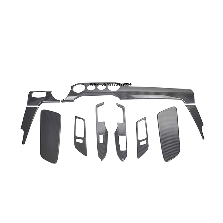 

Углеродное волокно с 4 отверстиями, внутренние комплекты, крышка приборной панели, накладки дверной панели для Mustang 2015+