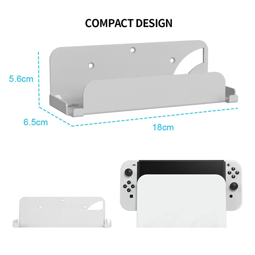 Support d'étagère mural pour Nintendo Switch, kit de montage mural, support d'invite de montage, console PRYour Switch en toute sécurité, près ou à la télévision