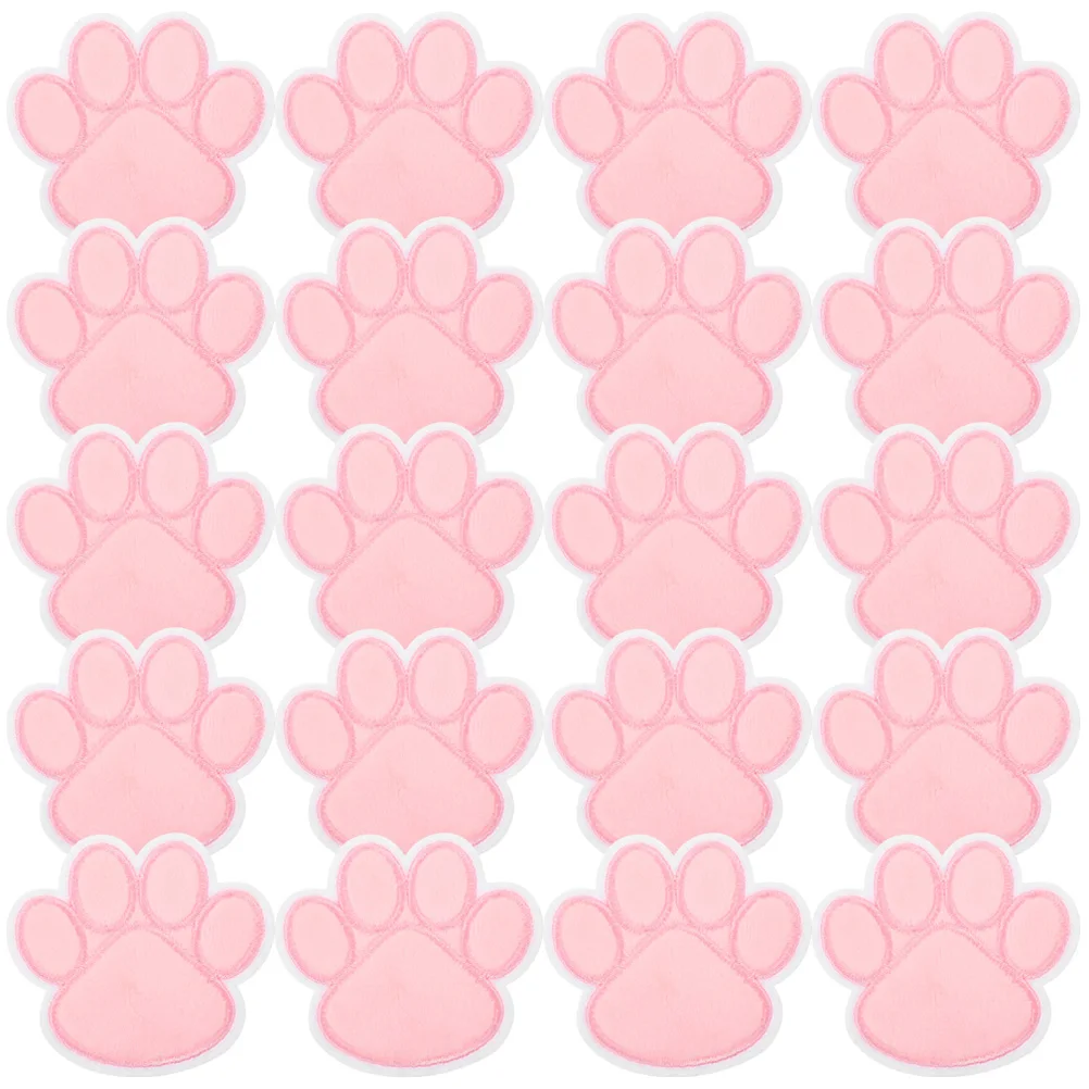 

20Pcs Embroidered Dog Paw Sew on Patches for Clothes Jackets Backpacks Hats Durable Decorative Applique Patches for Jackets