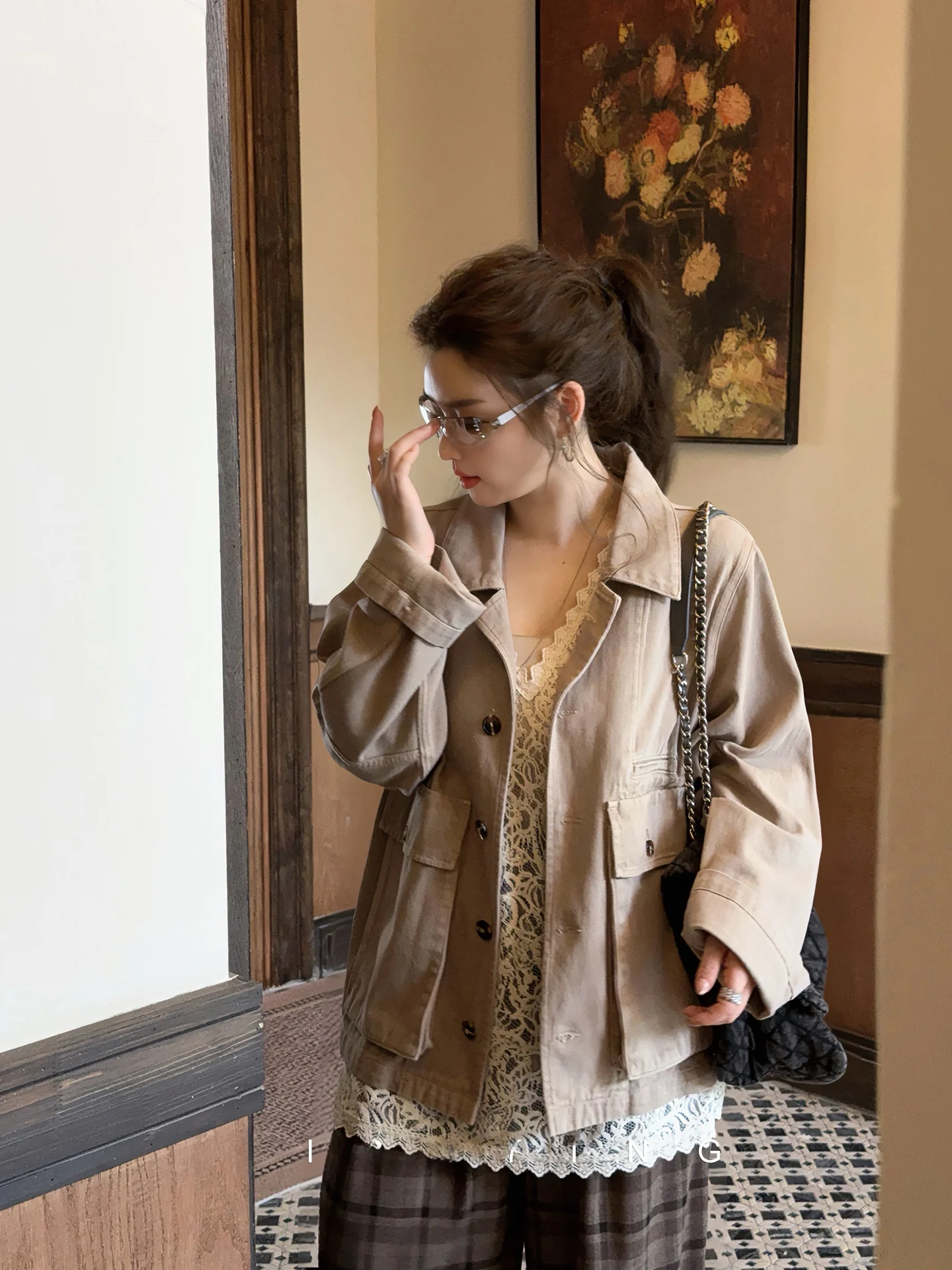 Miss ng plus Size dames Denim Jaet Losse Werkkleding Sle Herfst Nieuwe Collectie Katoen 00% Casual Lange Sve Jas