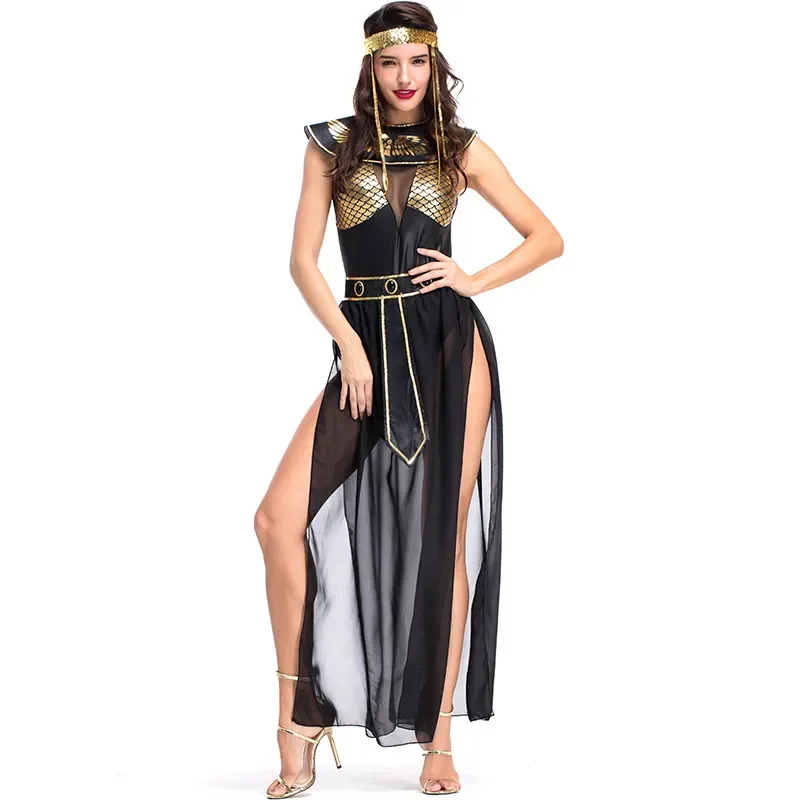 

Women Greek Goddess Cosplay Costume Ancient Egypt Mythology Cleopatra Queen Costume
