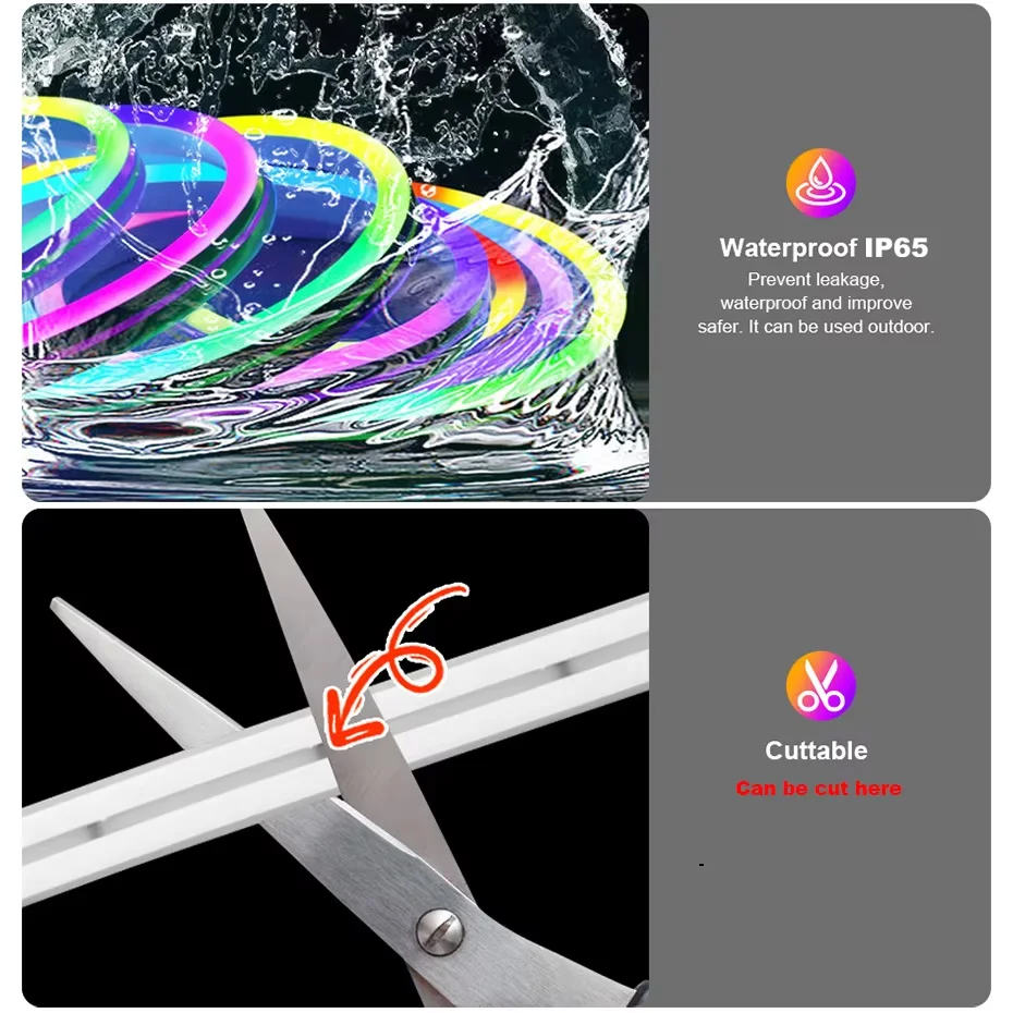 DC 12V RGB IC LED Neon Strip Light Tuya WiFi/Bluetooth/Remote Control Dreamcolor Led Tape Lights Chasing For Home Decor Lighting