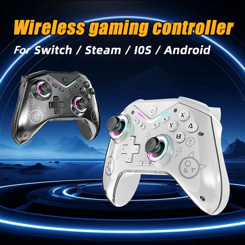 AU61-Game Console Wireless Game Controller Programmable Gamepad Hall Joystick Support For Switch/Steam /IOS/Android