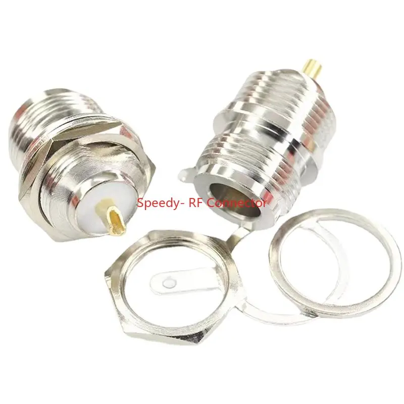 2PCS L16 N Type Female Jack Chassis Panel Mount Socket Connector N Female Welding Terminal RF Coaxial Adapter Fast Delivery