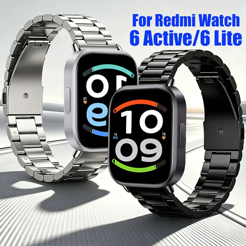 Metallarmband für Redmi Watch 6 Active/6 Lite/6 5 4 Edelstahl-Armband Correa für Xiaomi Mi Band 8 9 10 Pro Armbänder – Detail 1