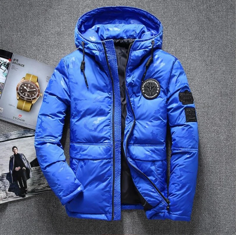 New Parka Men's Winter Jacket Thick Snow Parkas Overcoat White Duck Down Jacket Men Windbreaker Down Coat Plus Siz M-4XL