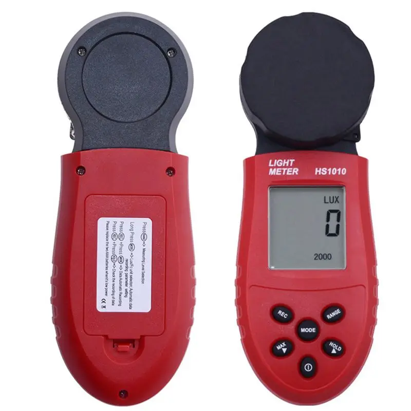 200,000 Lux HS1010 LCD Digital Integrated Light Luxmeter Tester Illumination Meter Hand-Held Light Luminometer Lux/Fc Photometer