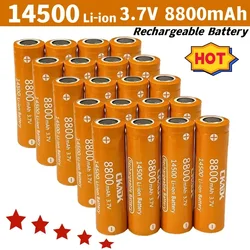 High-capacity 14500, 3.7V, 8800mAh Lithium Battery, Rechargeable Battery Flashlight, LED Flashlight Toy Battery, Free Delivery