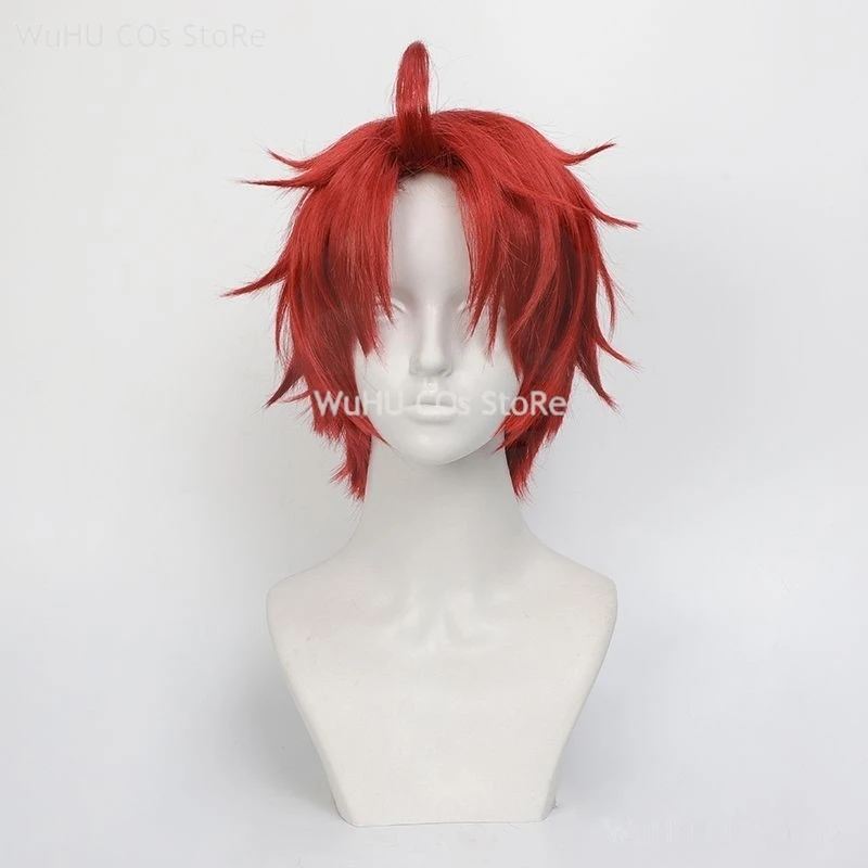 Perruque de Cosplay de Dandadan Cos Jin Enjoji, Accessoire de Cheveux Courts Rouges, Momo Ayase, ixd'Halloween, pour Femme et Homme