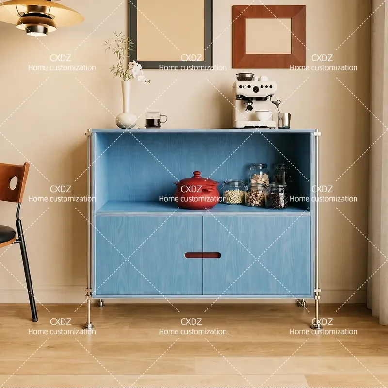 Antique Style Dining Side Cabinet Wall Mounted Storage Locker Living Room Chest Small Apartment Bedroom Bedside Cupboard