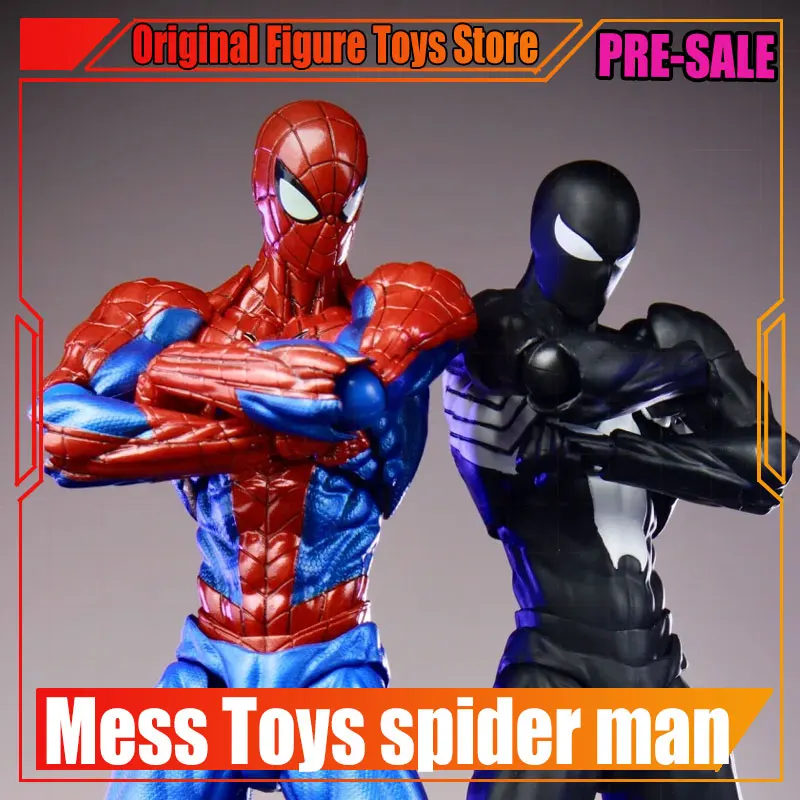 

В наличии беспорядочные игрушки Человек-паук Симбиот Человек-паук Месstoys Черный костюм Сосед Алый паук Аниме Фигурка Подарки Игрушки