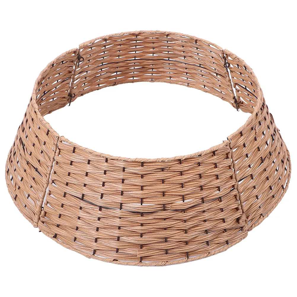 

Christmas Tree Skirt Collar Plastic Decorations Small Basket Nordic Style Holiday Setup Christmas Decorations Tree Stand