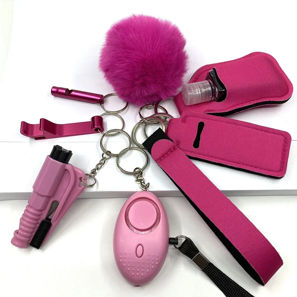 Safety Keychain Full Set Self Defense Security Keychain Set With Personal Alarm Protective Keychain Accessories For Women Girls view 5