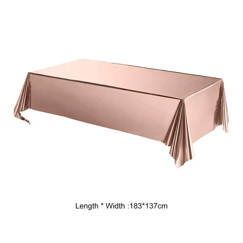 Disposable Tablecloth White Black Pink Gold Table Cover Plastic Birthday Wedding Table Cloth Party Dining Table Decoration Favor