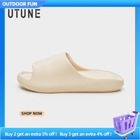 UTUNE Home Slippers For Women Shoes Indoor Summer Soft Beach Slides EVA Thick Wave Sole Non-slip Men Bathroom Platform Sandals
