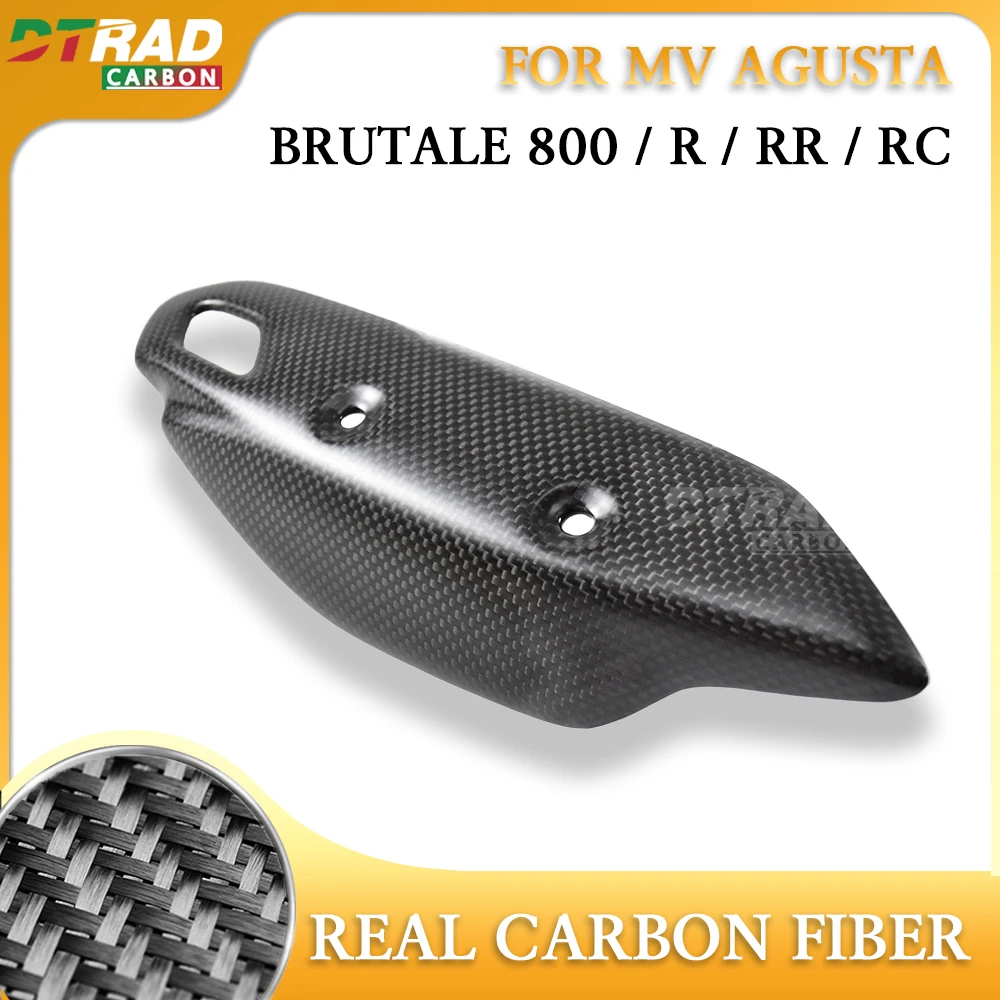 

For MV Agusta Brutale 675 800 / R / RR / RC / America / LH44 / Pirelli / Rosso Carbon Fiber Left Exhaust Pipe Guard Fairing Kit