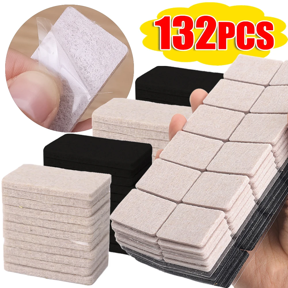 Felt Chair Leg Pads Round DIY Rectangle Floor Protector Self Adhesive Home Furniture Table Mute Bumper Pad Anti Slip Scratch Mat