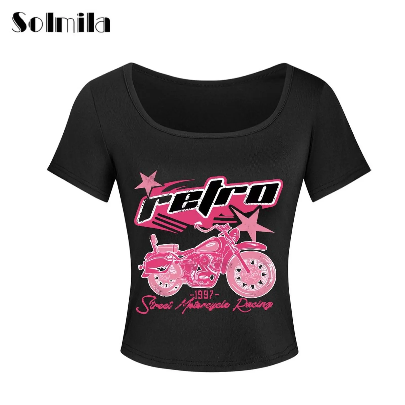 

Daily Wear Vacation Outfits Women Short Sleeve T-Shirt Korean Print Short Sleeve Short Sleeve Daily Wear Home Outfits