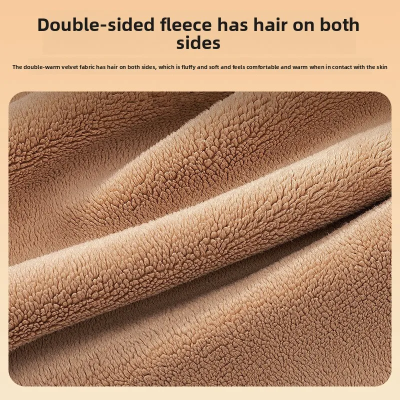 Winter Knee Pads Double Sided Velvet Old Cold Leg Pads Thickened Heat Storage Warm Thermal Support for Joint Pain Relief
