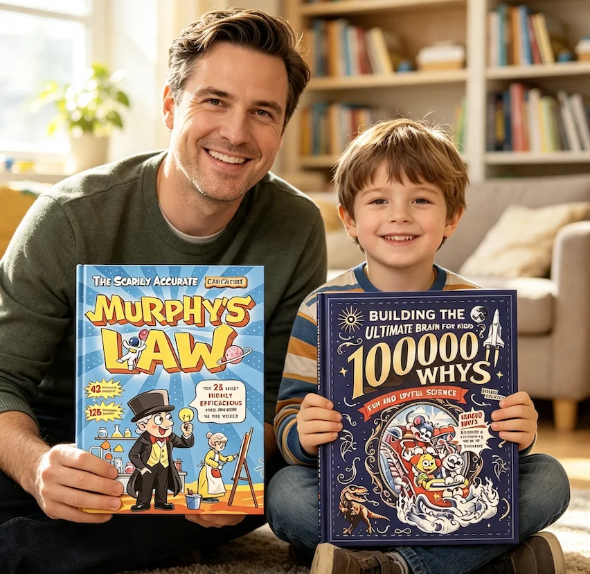 Kids 3 Books Combo: Murphy's Law Comic And 100000 Whys Science Encyclopedia - Educational Reading Books for Children