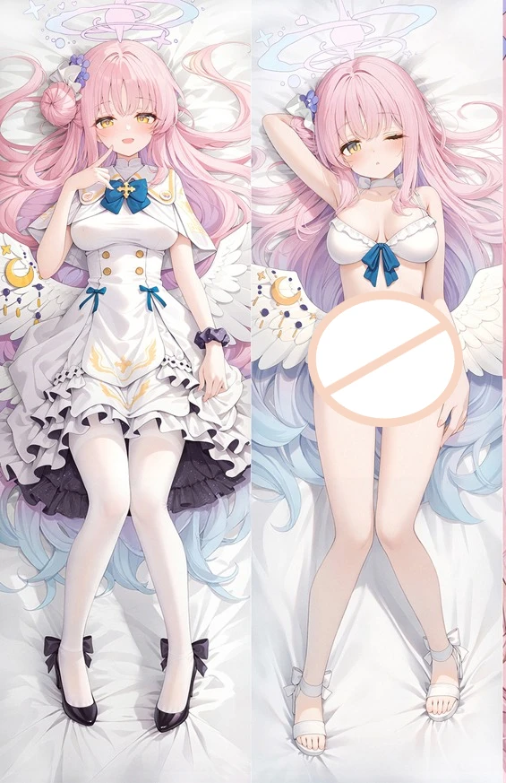 

Наволочка с декором в стиле аниме, синий архив Misono Mika Dakimakura Waifu, наволочка с 2-сторонним принтом