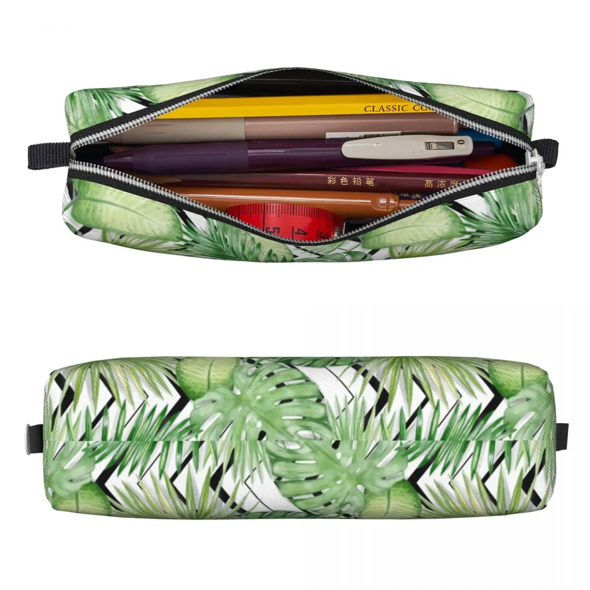 Leaves Pencil Cases Tropical Jungle Hawaii Rainforest Foliage Pen Box Pencil Bags Student School Supplies Cosmetic Pencilcases