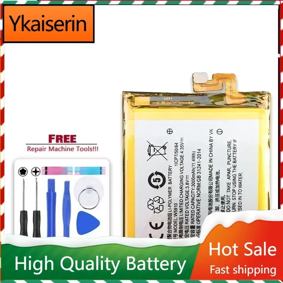 Battery W5910 3000mAh for VK VEKEN W5910 SUNMI M1 Mobile Phone Batteria + Track NO Warranty