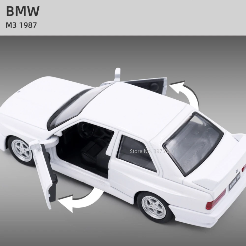 1/36 BMW M3 1978 Alloy Car Model Toy Metal Diecast High Simulation Pull Back Static Car Model Collection Toya For Kids Gifts