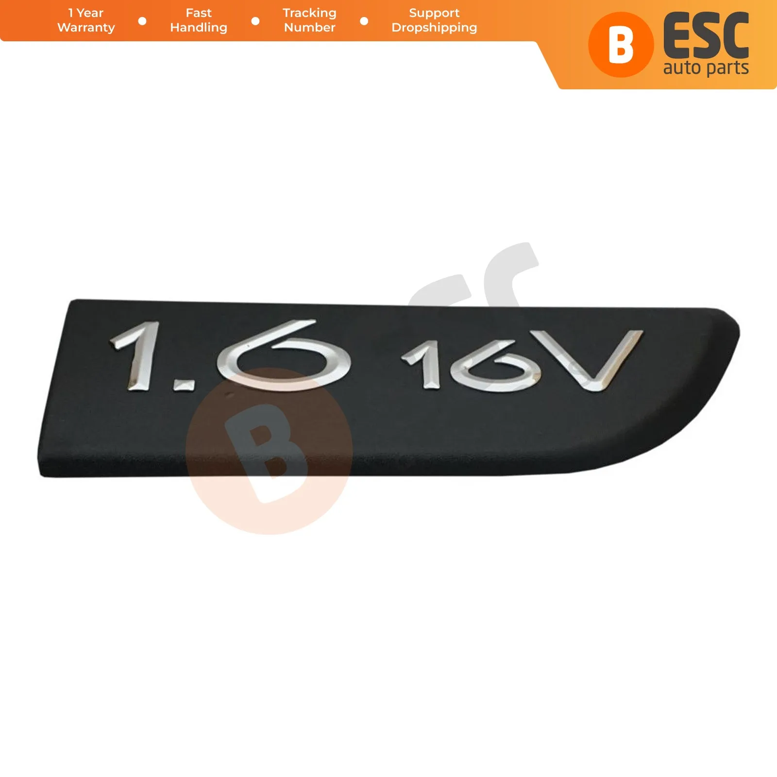 ESC Auto Parts ESP565-2 Black 1.6 16V Badge Emblem 8200209130 Right For Renault Megane MK2 Scenic MK2 Ship From Turkey