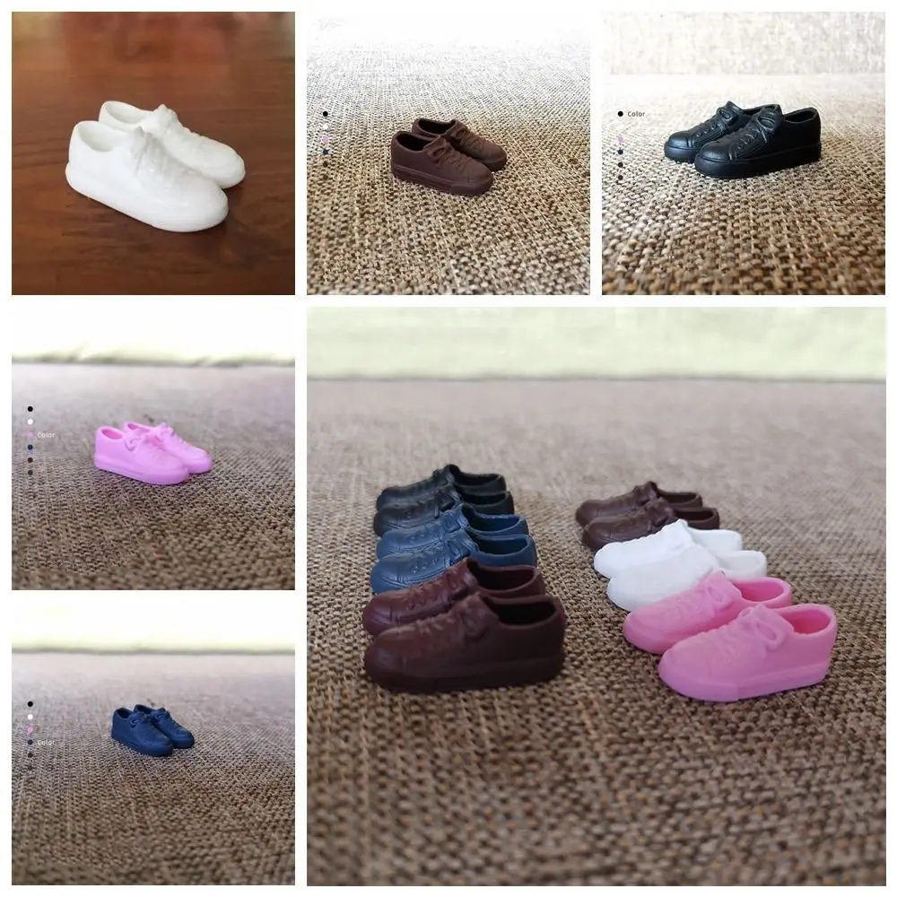 Round Toe 30cm Sneakers Solid Color Sneakers 1/6 Shoes Cute Casual Shoes PVC Casual Shoes 2cm Fit for Foot Length 2cm