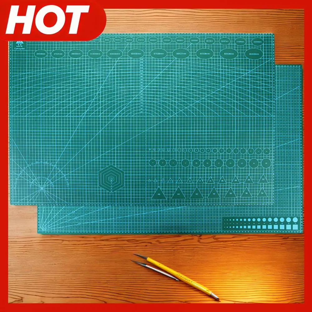 

Self Healing Cutting Mat PVC Cutter Plate Double-Sided 3 Layer Cutting Pad 90x60cm Rotary Cutting Board for Fabric Arts Crafts