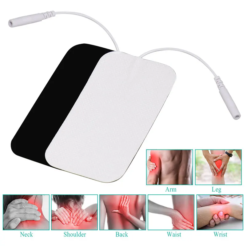 저주파 안마기 침술 슬리밍 EMS 전극 패드, 물리 치료 마사지기 접착 젤 패드 스티커, 5x9cm